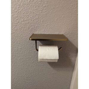 Toilet Paper Holder with Phone Shelf, Bathroom Accessories Tissue Roll